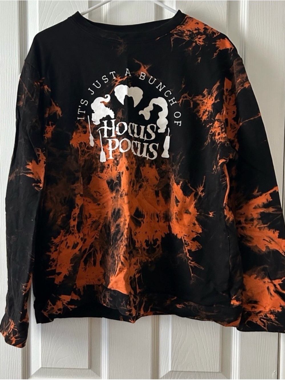 Hocus Pocus Tie-Dye Crewneck Sweatshirt - Black & Orange